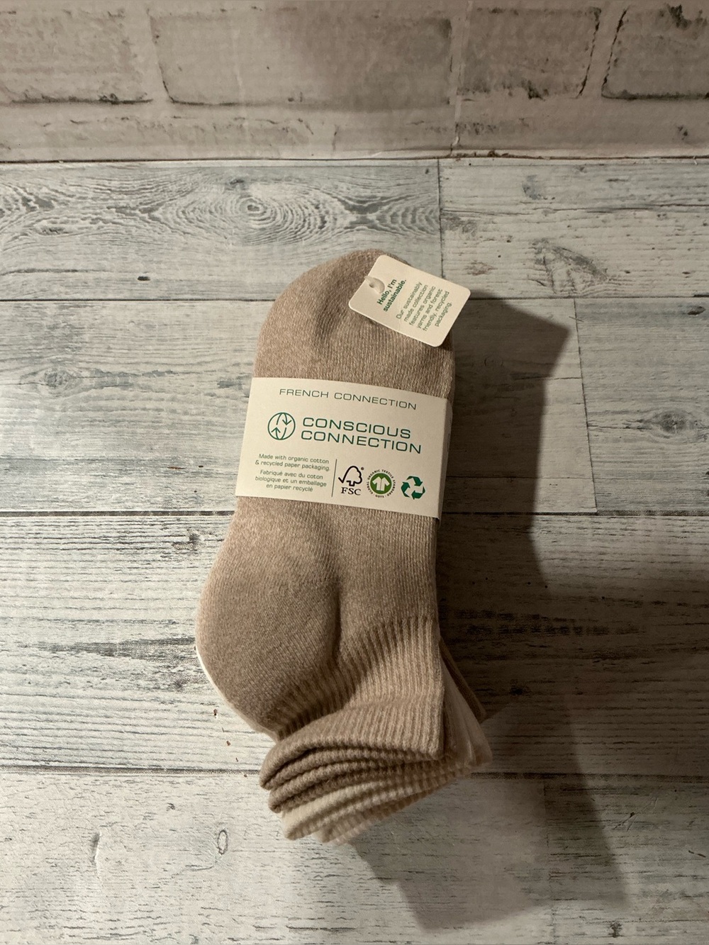 CONSCIOUS CONNECTION 5Pk Full Cushioned Organic Cotton, 1/4 Crew Women’s Socks